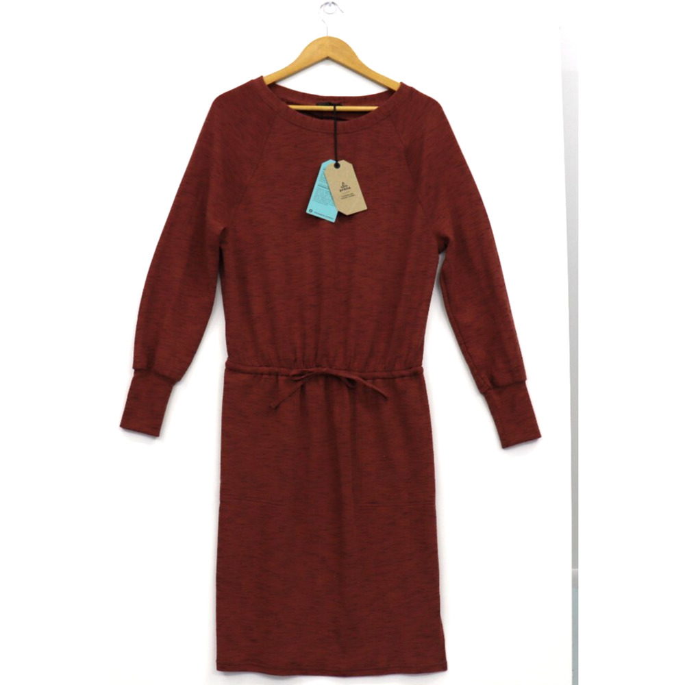 NWT PrAna Women's Sunrise Dress Medium Everyday Essential Rust Glogg Tencel Med